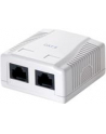 logilink Gniazdo natynkowe Cat.6 UTP 2xRJ45, białe - nr 9