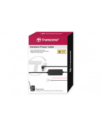 Transcend Dashcam hardwire kit power adapter for DrivePro, Micro-USB Type B