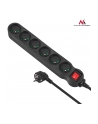 Maclean MCE188 Listwa zasilająca przedłużacz 6 gniazd z wył czarny 5m 2300W - nr 6