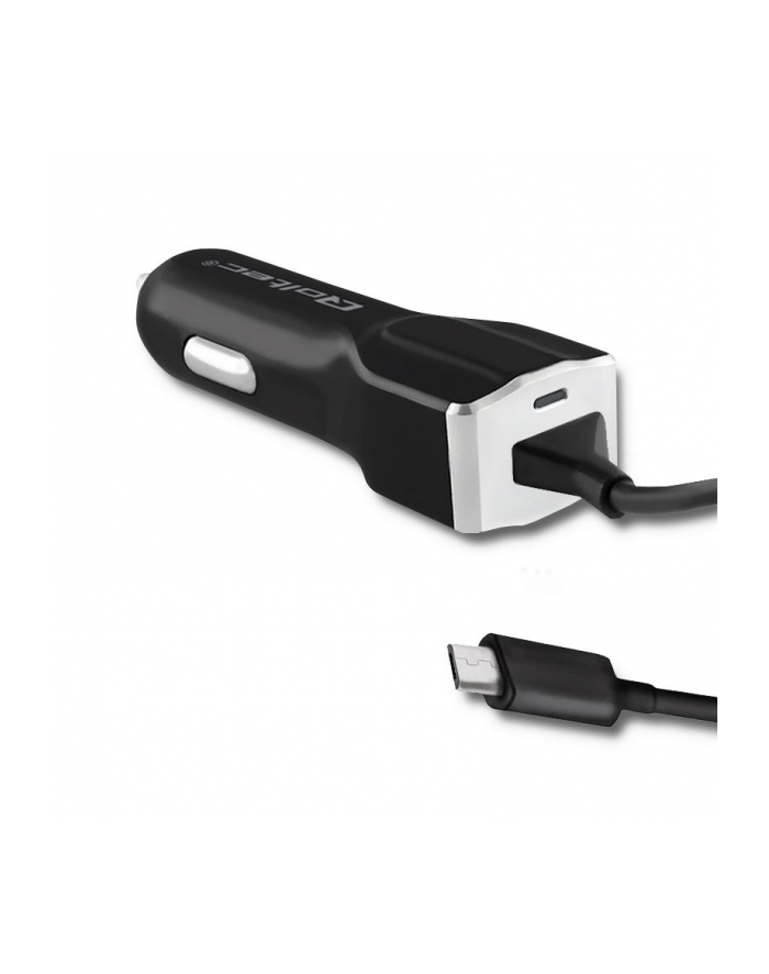 qoltec Ładowarka samochodowa | 12-24V | 12W | 5V | 2.4A | +kabel Micro USB główny