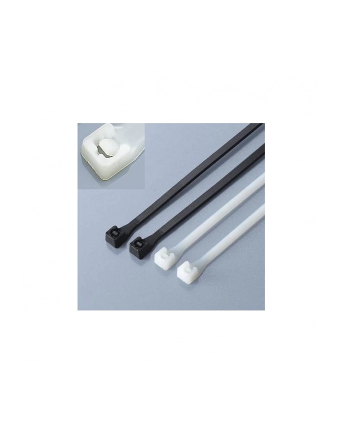 techly Nylonowe opaski zaciskowe 280 x 4.8mm 100szt. czarne główny