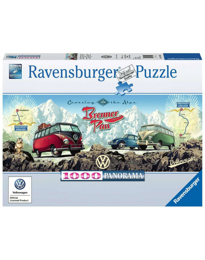 Puzzle 1000el Busem przez Alpy 151028 RAVENSBURGER główny