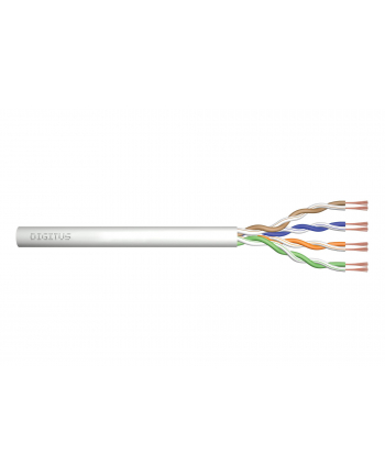 digitus Kabel teleinformatyczny, patchcordowy, U/UTP kat.5e 4x2xAWG24/7, linka, miedziany, PVC, 100m, szary