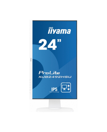 iiyama 24'' XUB2492HSU-W1 IPS,HDMI,DP,USB,BIALY,PIVOT.