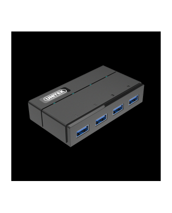 unitek Hub 4x USB 3.0 z funkcją ładowania, czarny; Y-HB03001