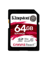 Karta pamięci Kingston SDXC Canvas React 64GB Class 10 UHS-I U3 - nr 2