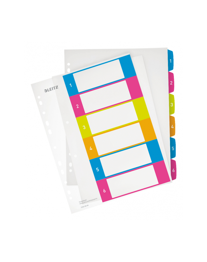 leitz Przekładki WOW z możliwością nadrukowania tekstu, PP, maxi1-6 główny