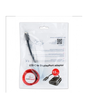 Kabel adapter Gembird USB type-C(M) - DisplayPort(F) 4k 60MHz czarny