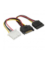 Kabel adapter Akyga AK-CA-32 SATA (M) -  SATA (F) + Molex (F) 0,15m - nr 1