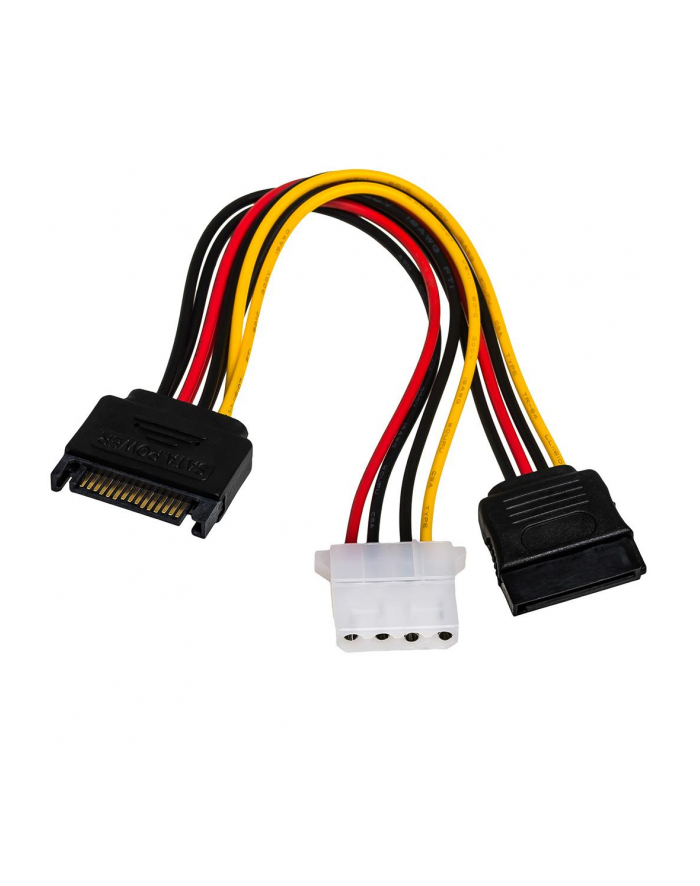 Kabel adapter Akyga AK-CA-32 SATA (M) -  SATA (F) + Molex (F) 0,15m główny