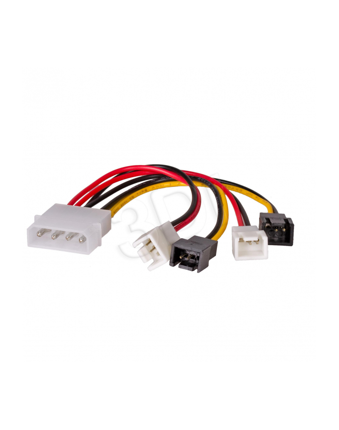 Kabel adapter Akyga AK-CA-34 Molex (M) - 2x 3-pin 12V + 2x 3-pin 5V (M) 0,15m główny