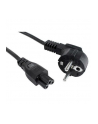 Kabel zasilający Akyga AK-NB-08A CEE 7/7 - IEC C5 do notebooka (koniczynka) 250V/50Hz 2,5A 1,0m czarny - nr 2
