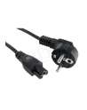 Kabel zasilający Akyga AK-NB-08A CEE 7/7 - IEC C5 do notebooka (koniczynka) 250V/50Hz 2,5A 1,0m czarny - nr 3