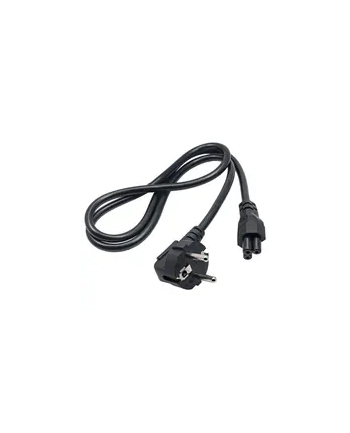 Kabel zasilający Akyga AK-NB-08A CEE 7/7 - IEC C5 do notebooka (koniczynka) 250V/50Hz 2,5A 1,0m czarny