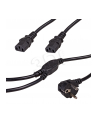 Kabel zasilający Akyga AK-PC-04A CEE 7/7 2xC13 250V/50Hz 1,8m czarny - nr 3