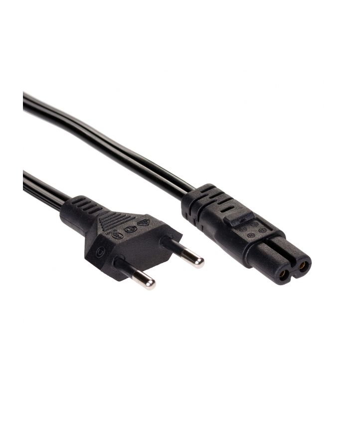 Kabel zasilający Akyga AK-RD-02A do notebooka 2pin ósemka IEC C7 CEE 7/16 3m wtyk EU główny