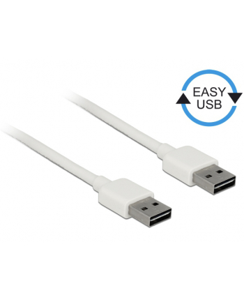 Kabel USB 2.0 Delock A(M) - A(M) 0,5m biały Easy-USB