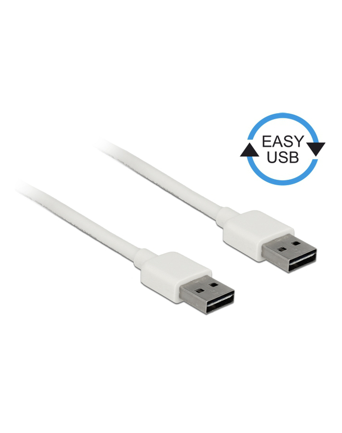 Kabel USB 2.0 Delock A(M) - A(M) 0,5m biały Easy-USB główny