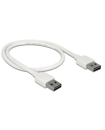 Kabel USB 2.0 Delock A(M) - A(M) 0,5m biały Easy-USB