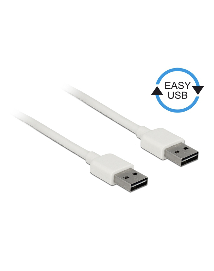 Kabel USB 2.0 Delock A(M) - A(M) 1m biały Easy-USB główny