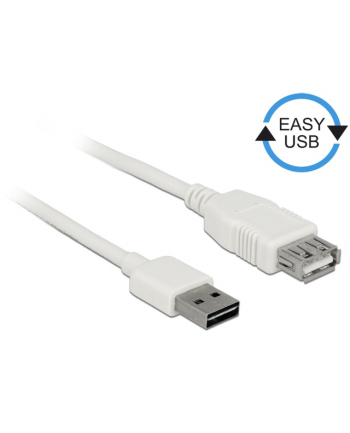 Przedłużacz USB 2.0 Delock A(M) - A(F) 1m biały Easy-USB