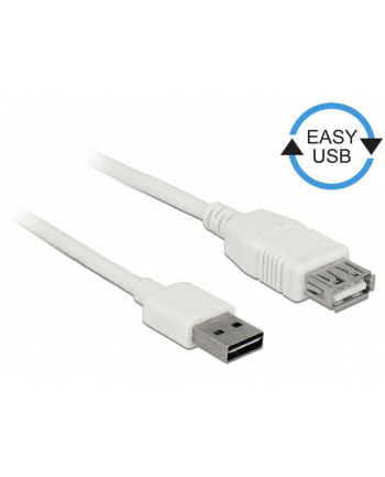 Przedłużacz USB 2.0 Delock A(M) - A(F) 2m biały Easy-USB