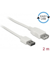 Przedłużacz USB 2.0 Delock A(M) - A(F) 2m biały Easy-USB - nr 5