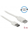 Przedłużacz USB 2.0 Delock A(M) - A(F) 5m biały Easy-USB - nr 5