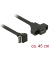 Kabel USB 3.1 Delock Key-A 20-pin - C(F) 0,45m panel mount - nr 6