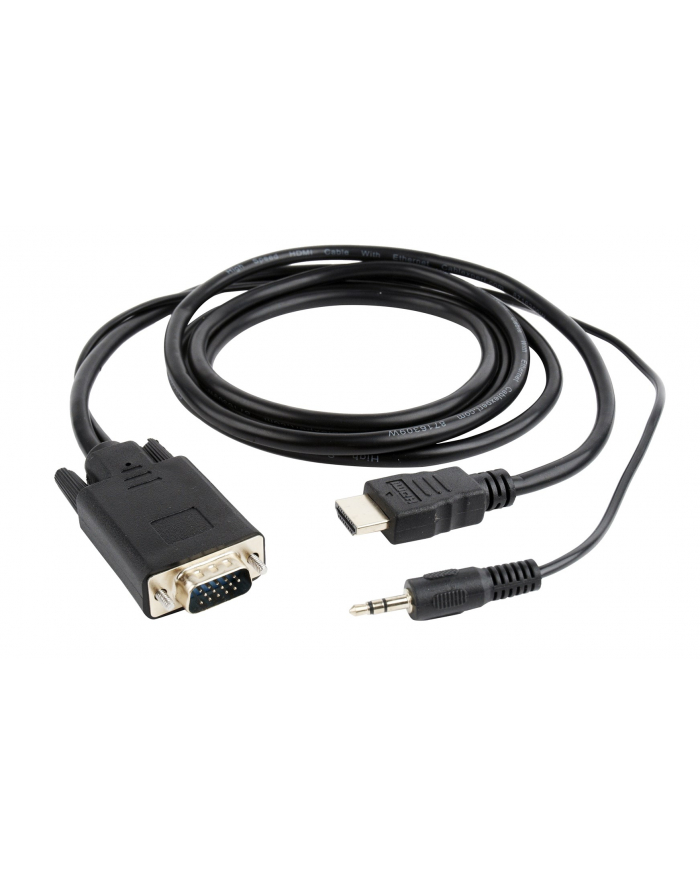 Kabel adapter Gembird HDMI (M) - VGA(M) + Audio 3m główny