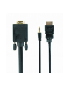 Kabel adapter Gembird HDMI (M) - VGA(M) + Audio 1,8m - nr 15