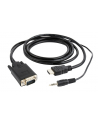 Kabel adapter Gembird HDMI (M) - VGA(M) + Audio 1,8m - nr 16