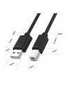 Kabel Unitek Y-c420GBK USB 2.0 AM-BM, 3m - nr 7