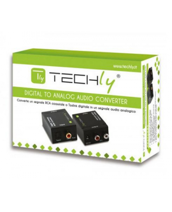 techly Konwerter cyfrowy Toslink SPDIF, coaxial audio na analog stereo RCA L/R