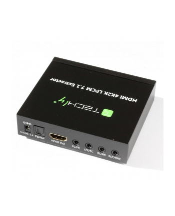 techly HDMI 4K audio extractor SPDIF Toslink, 4x Jack 3.5mm, LPCM      5.1CH / 7.1CH
