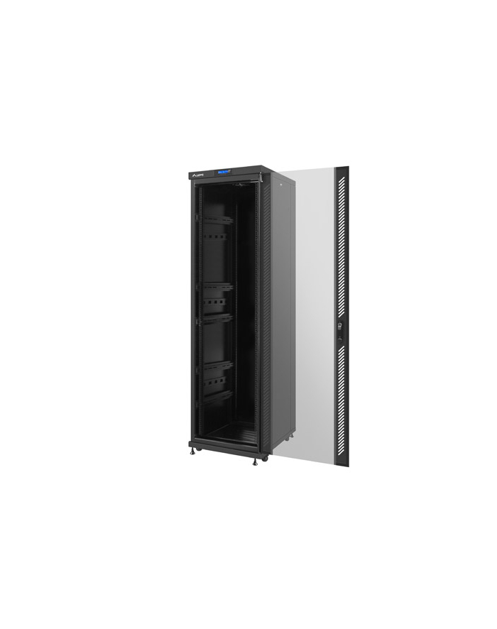 Lanberg szafa instalacyjna stojąca 19'' 42U 600x800mm czarna (szklane, LCD) główny