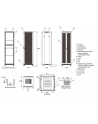 Linkbasic szafa stojąca rack 19'' 47U 800x1000mm czarna (drzwi perforowane) - nr 6