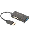 ASSMANN Adapter DisplayPort 1 na 3 HDMI+DVI+VGA kabel multimedialny 0,2m - nr 28