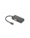 ASSMANN Adapter Mini DisplayPort 1 na 3 HDMI+DVI+VGA kabel multimedialny 0,2m - nr 1