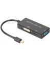 ASSMANN Adapter Mini DisplayPort 1 na 3 HDMI+DVI+VGA kabel multimedialny 0,2m - nr 29