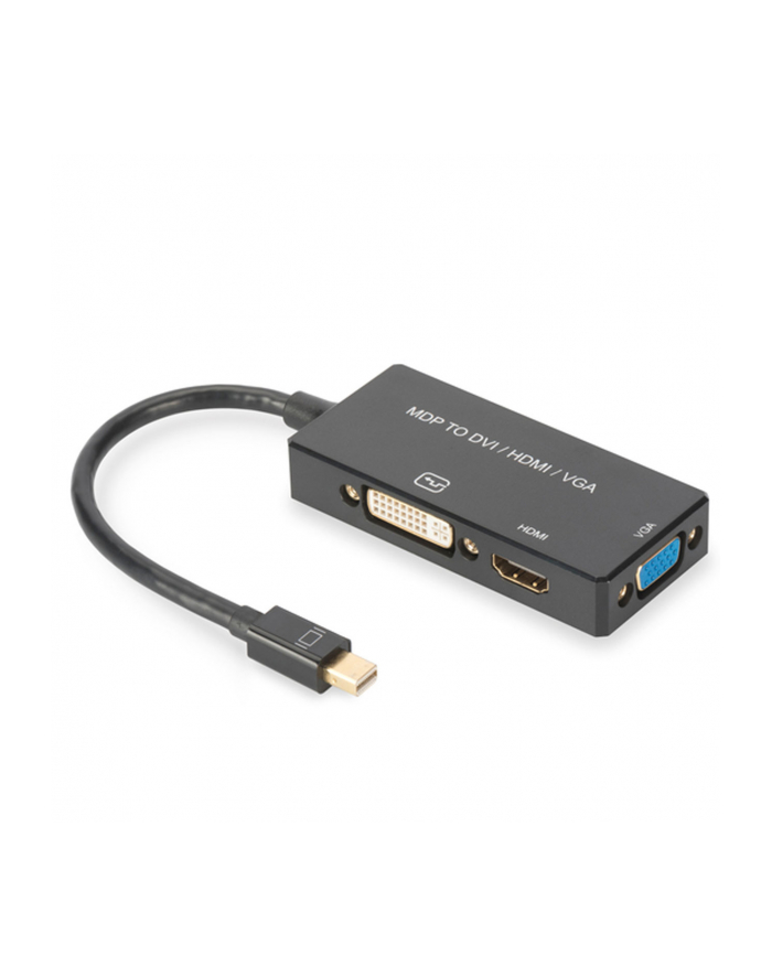 ASSMANN Adapter Mini DisplayPort 1 na 3 HDMI+DVI+VGA kabel multimedialny 0,2m główny