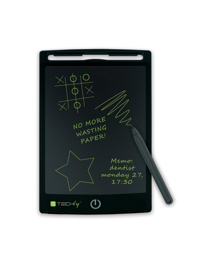 Techly Notatnik elektroniczny LCD 8.5'' tablet do pisania i rysowania czarny główny