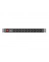 lanberg Listwa zasilająca Rack PDU 1U 10x IEC C13 2m 10A czarna - nr 24