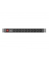 lanberg Listwa zasilająca Rack PDU 1U 10x IEC C13 2m 10A czarna - nr 2