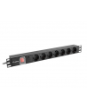 lanberg Listwa zasilająca Rack PDU 1U 7x Schuko 2m 10A czarna - nr 19