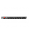 lanberg Listwa zasilająca Rack PDU 1U 10x IEC C13 2m 10A czarna - nr 7