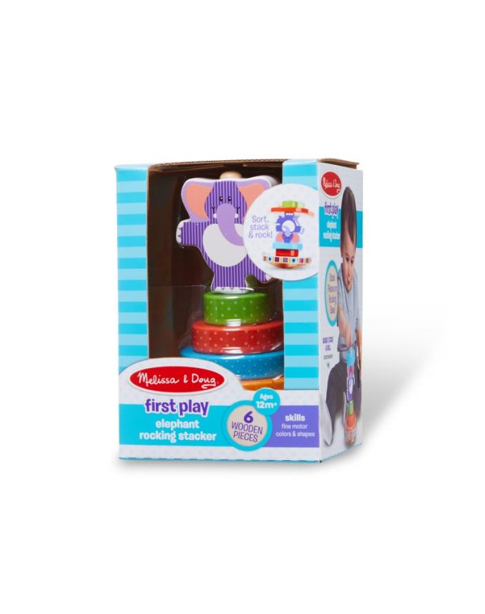 melissa & doug MELISSA Drewniany sorter piramidka - Słonik 40127 główny