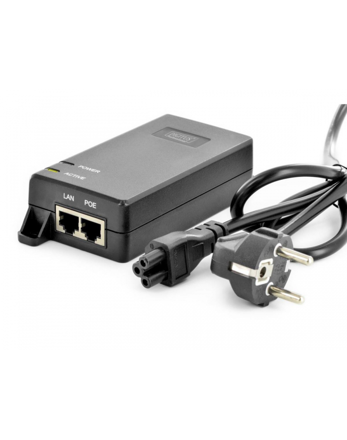 assmann Zasilacz/Adapter PoE + 802.3at, max. 48V 30W Gigabit 10/100/1000Mbps, aktywny główny