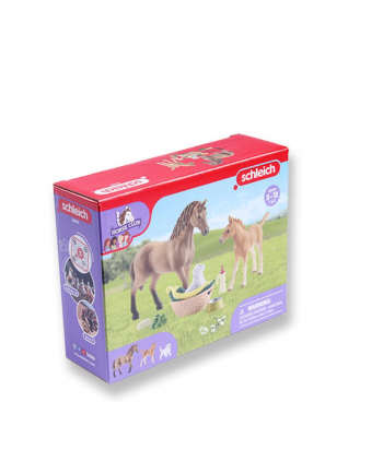 schleich SLH 42432 Zestaw pielęgnacyjny Quarter koń + źrebię