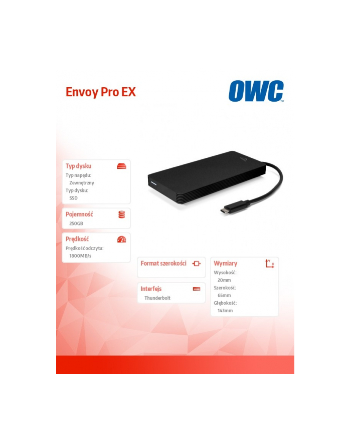 owc Envoy Pro EX 250GB SSD 1800MB/s Thunderbolt 3 główny